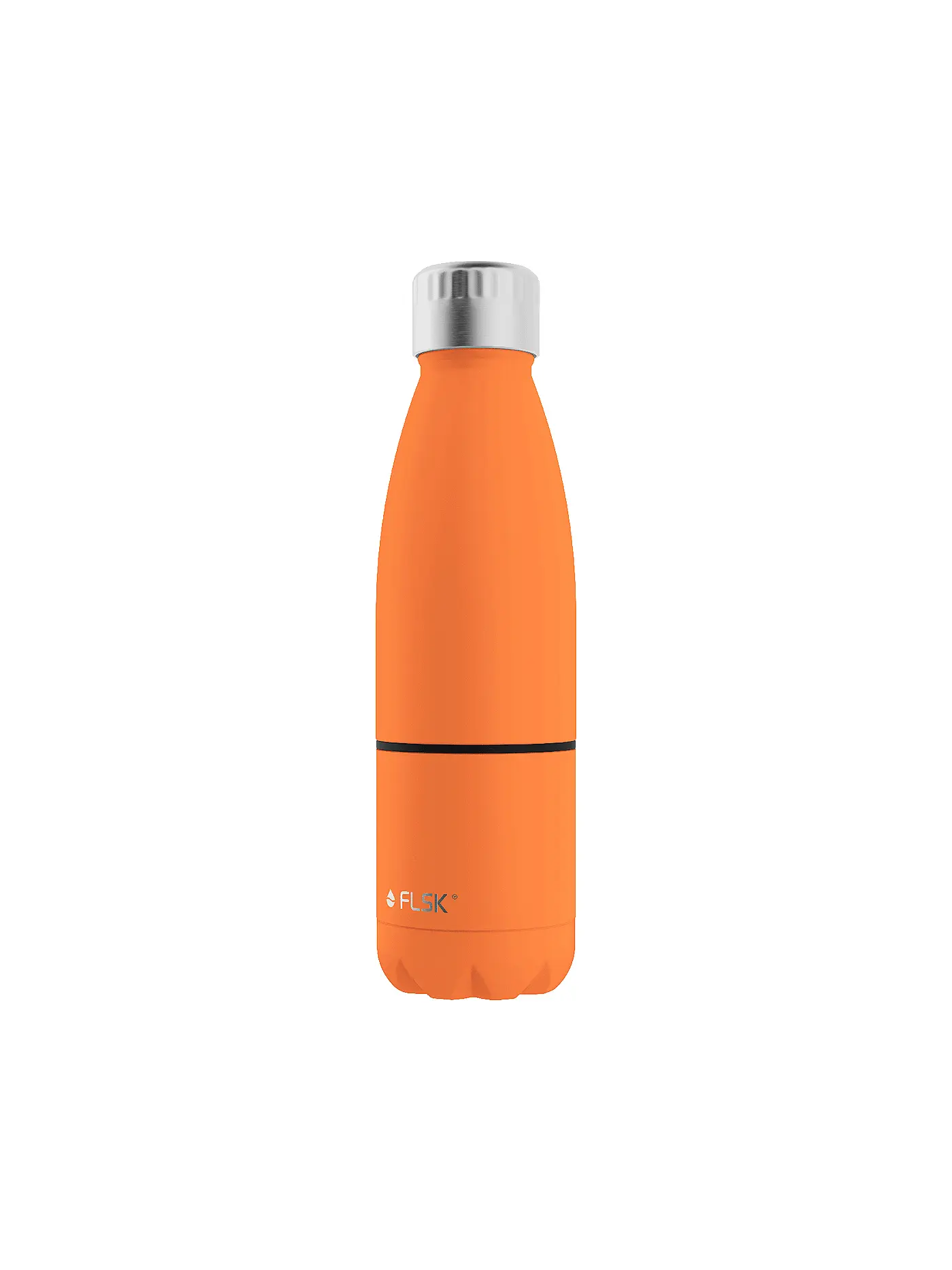 FLSK | Isolierflasche - Trinkflasche mit Becher 0,7l  Stainless | orange